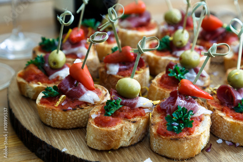 delicious looking side dishes, appetizer food or tapas © fazeful