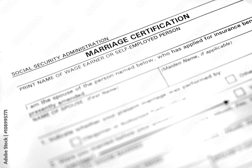 Marriage Certificate Form Marriage Certificate Form
