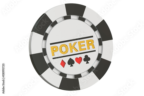 Casino token, 3D rendering