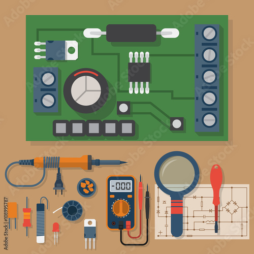 Set for soldering chips