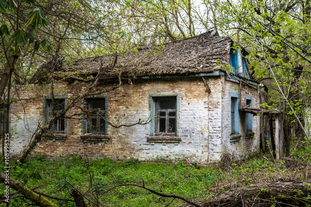 Abandoned village in Chernobyl