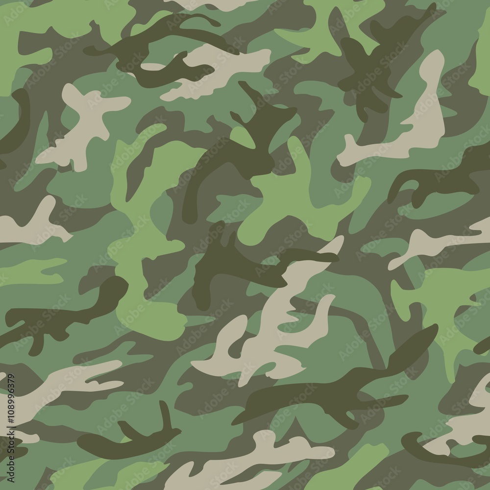 Moss Camouflage Pattern Stock Vector