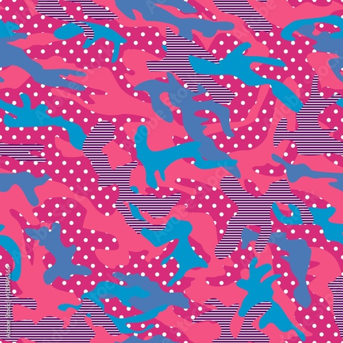 Pink Camouflage Background
