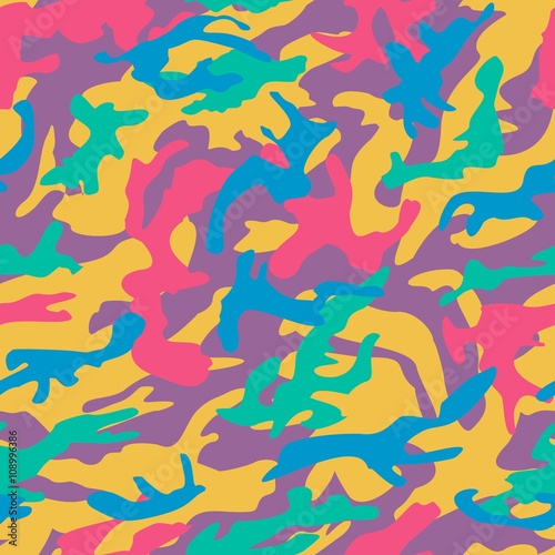 Colorful Camouflage Background © skunkeye