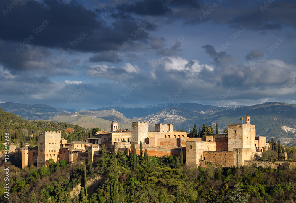 Fortress of Alhambra. Granada, Spain