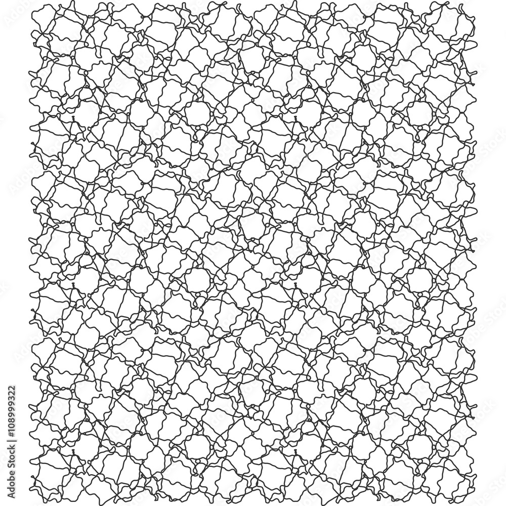 Obraz premium Abstract Background. Black Threads On White. Vector.