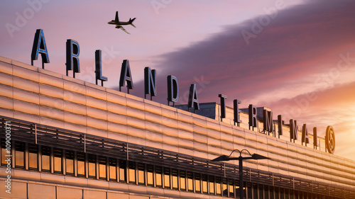 View from outside of airport terminal