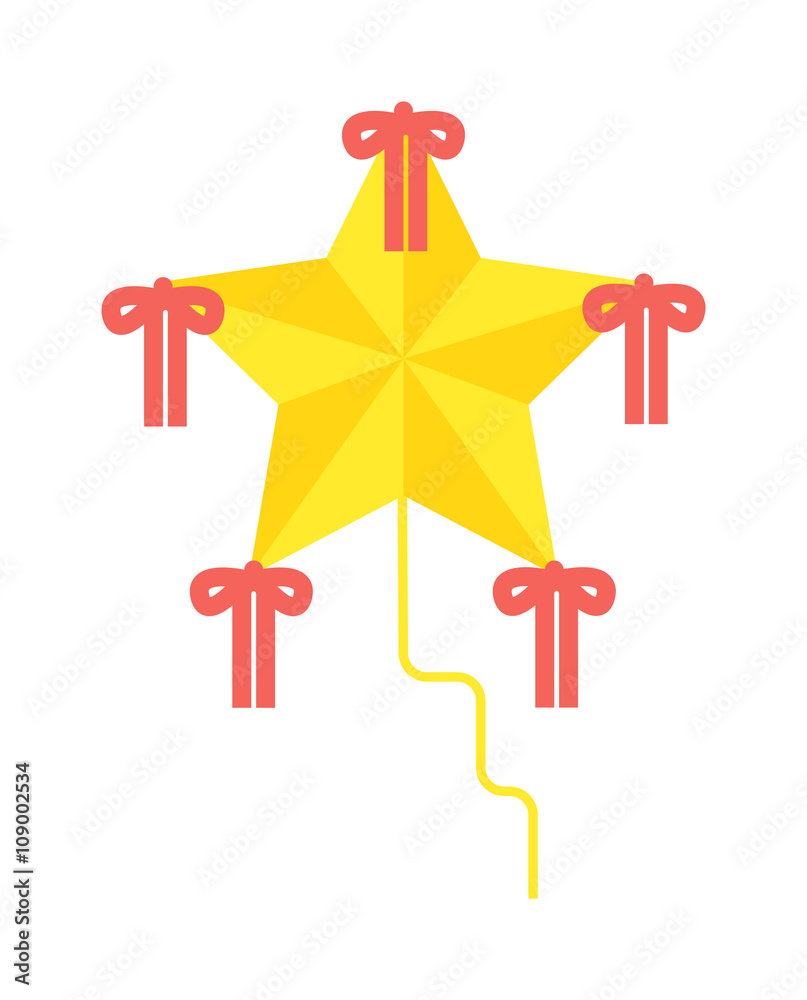Small flying rainbow colorful fish kite fun wind summer toy flat vector illustration. Small flying rainbow colorful fish kite fun wind summer toy flat vector illustration.