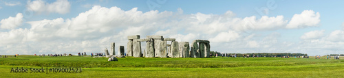 Stonehenge. Panoramic view. Prehistoric stone monument near Sali