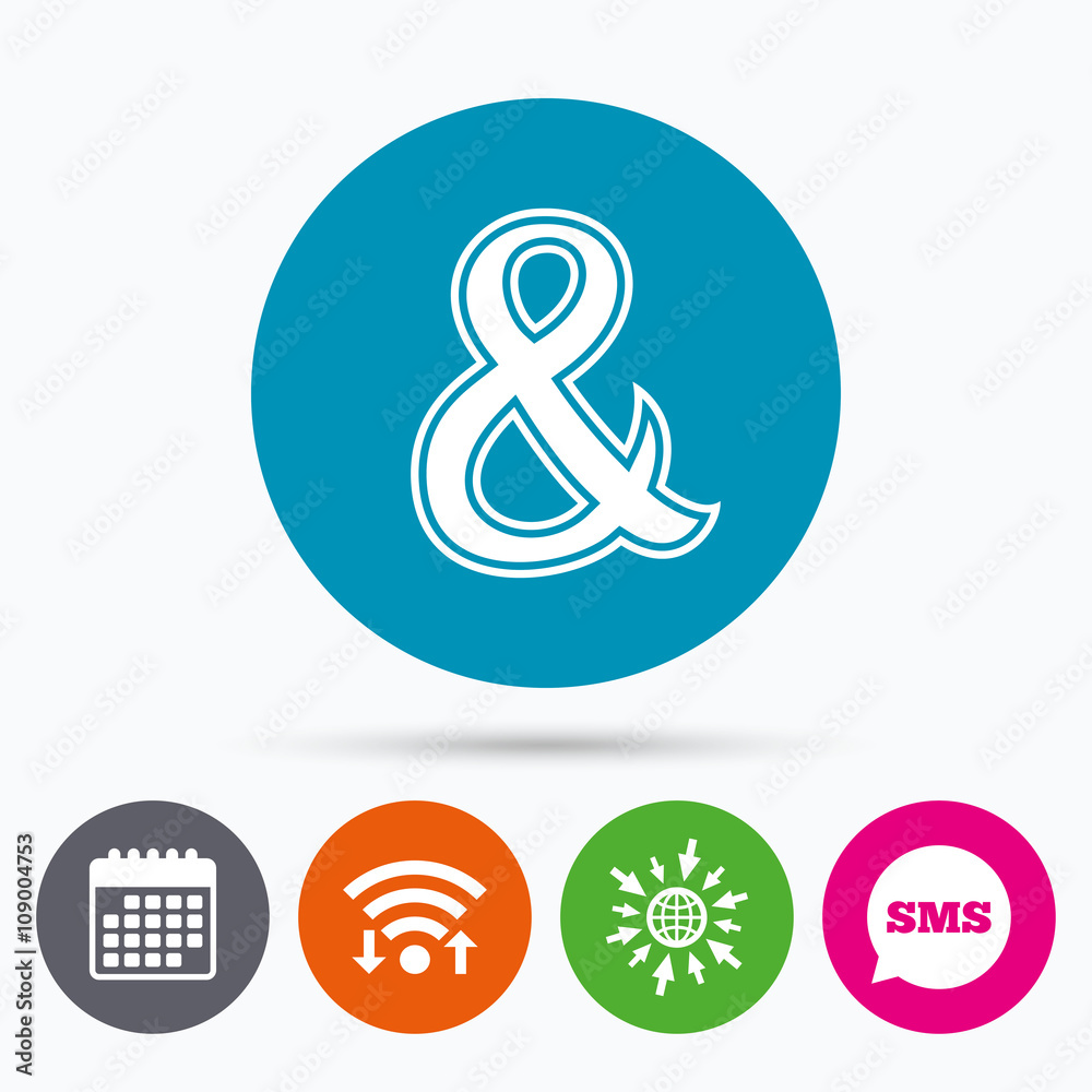 Ampersand sign icon. Logical operator AND. Ampersand sign icon. Logical operator AND.