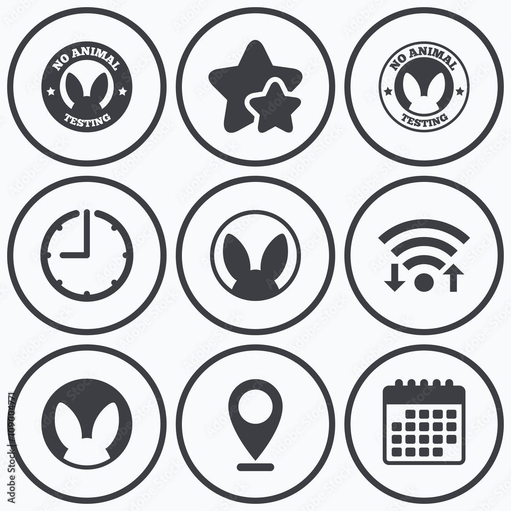 No animals testing icons. Non-human experiments.