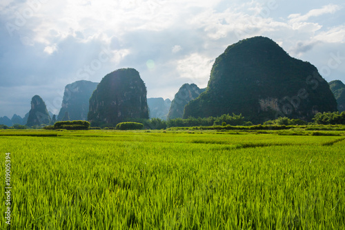 Photography Karst mountains in yangshuo china