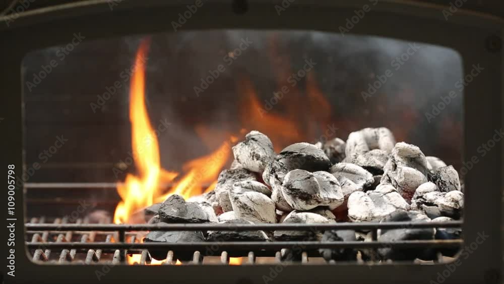 Charcoal fire 