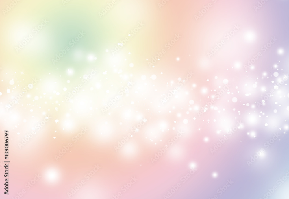 Fototapeta premium Soft color glitter sparkles defocused rays lights bokeh abstract christmas background.