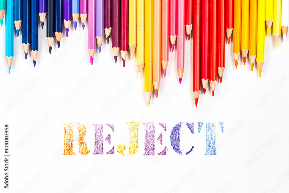 reject drawing by colour pencils reject drawing by colour pencils