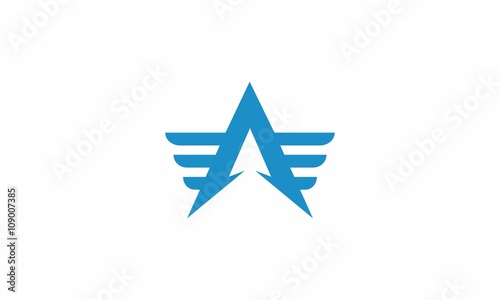 A logo fly wing template