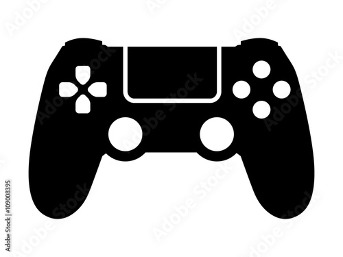 Fototapeta Video game controller / gamepad flat icon for apps and websites