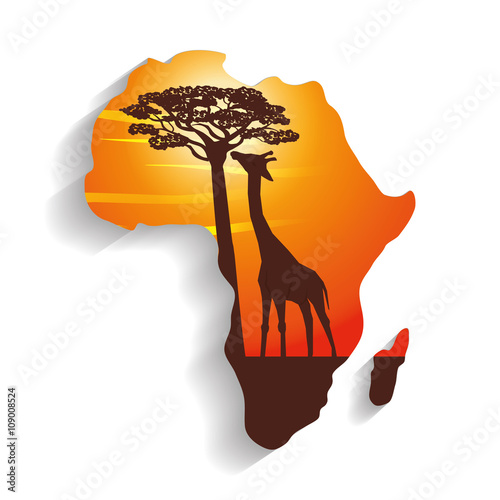 Flat illustration about africa design