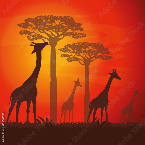 Flat illustration about africa design