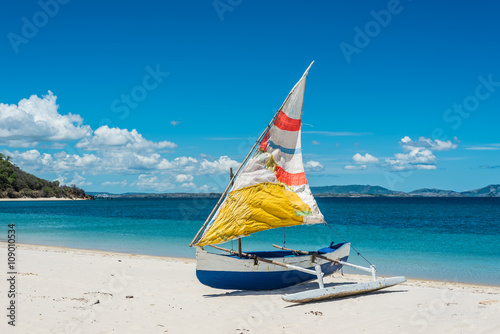 Malagasy outrigger pirogue