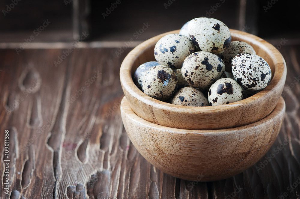 quail eggs on the wooden table quail eggs on the wooden table