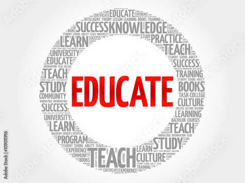 EDUCATE word cloud, education business concept