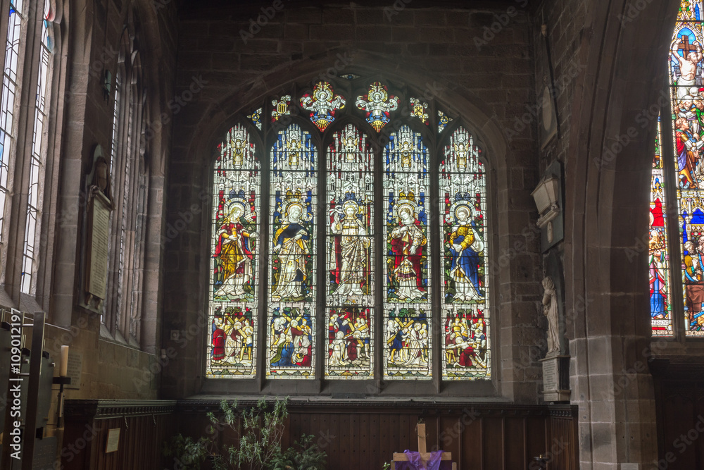 Newcastle Cathedral, Cathedral Church of St Nicholas Stained Glass A