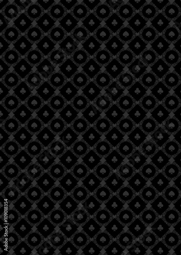 Luxury casino gambling poker background pattern with card symbols