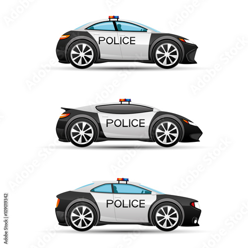 Police cars.
