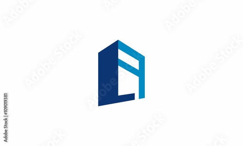 building letter L and A logo