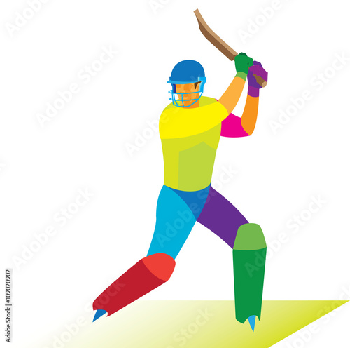 young cricketer  is batsman