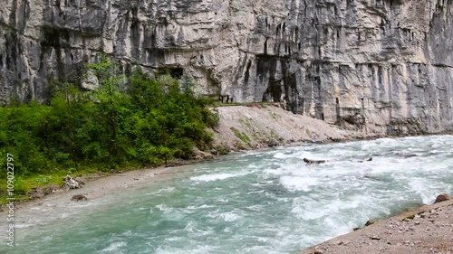 rapid mountain river in Abkhazia photo