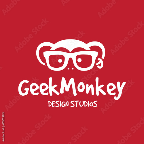 Geek Monkey Logo Template