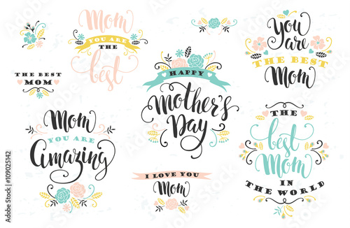 Mothers Day. Lettering design.