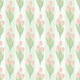 Seamless tulips pattern