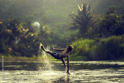 Boy 's dream to become a team . photo