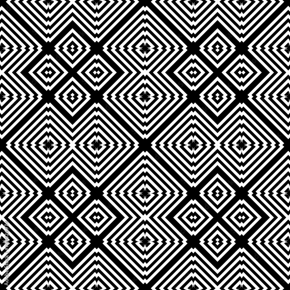 Design seamless monochrome geometric pattern