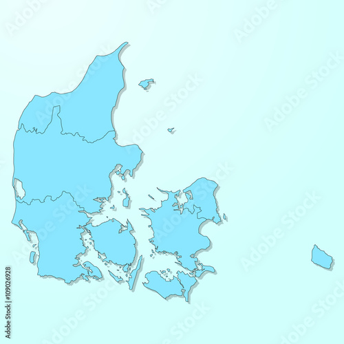 Denmark blue map on degraded background vector