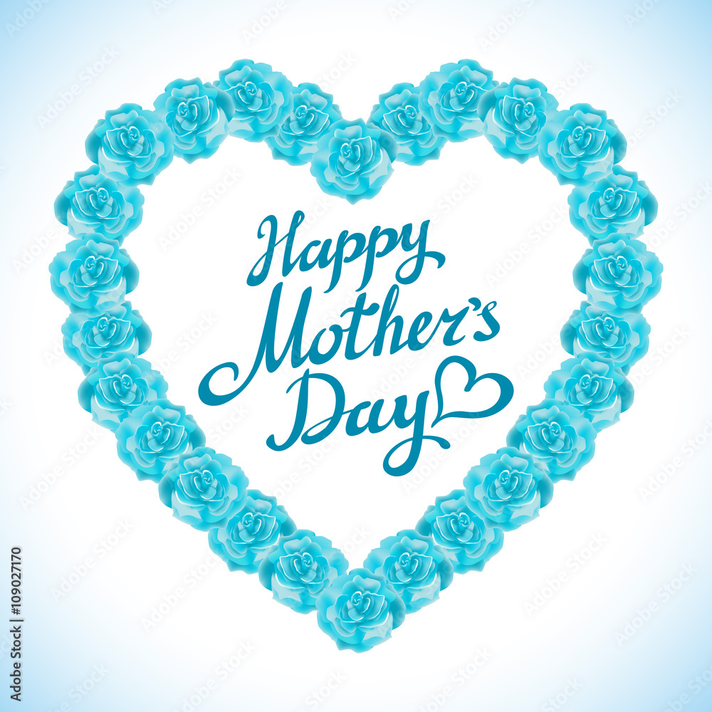 bouquet of blue roses heart isolated on white background. turquoise rose mother Day Heart Made of blue Roses Isolated on White Background. Floral heart shape vector background bouquet of blue roses heart isolated on white background. turquoise rose mother Day Heart Made of blue Roses Isolated on White Background. Floral heart shape vector background