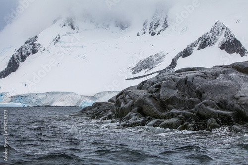 Fantastic landscapes of beautiful snow-capped mountains, Antarctica