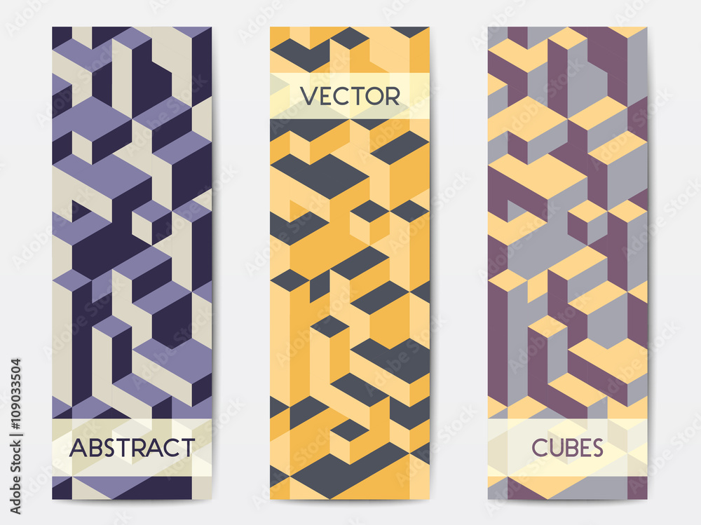 Abstract geometric banner templates Abstract geometric banner templates
