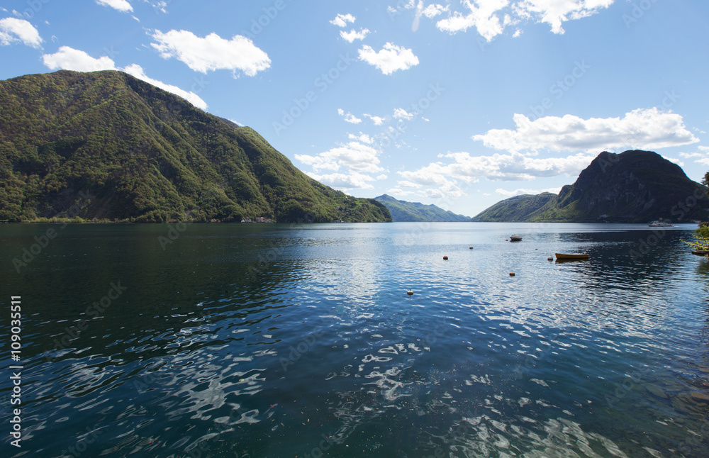 View of the Lugano lake