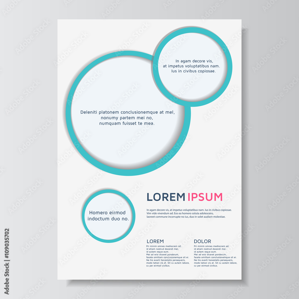 Brochure layout. Leaflet brochure. Printable brochure, flyer template. Banner design. Magazine cover, poster. Business concept. Vector illustration, eps 10