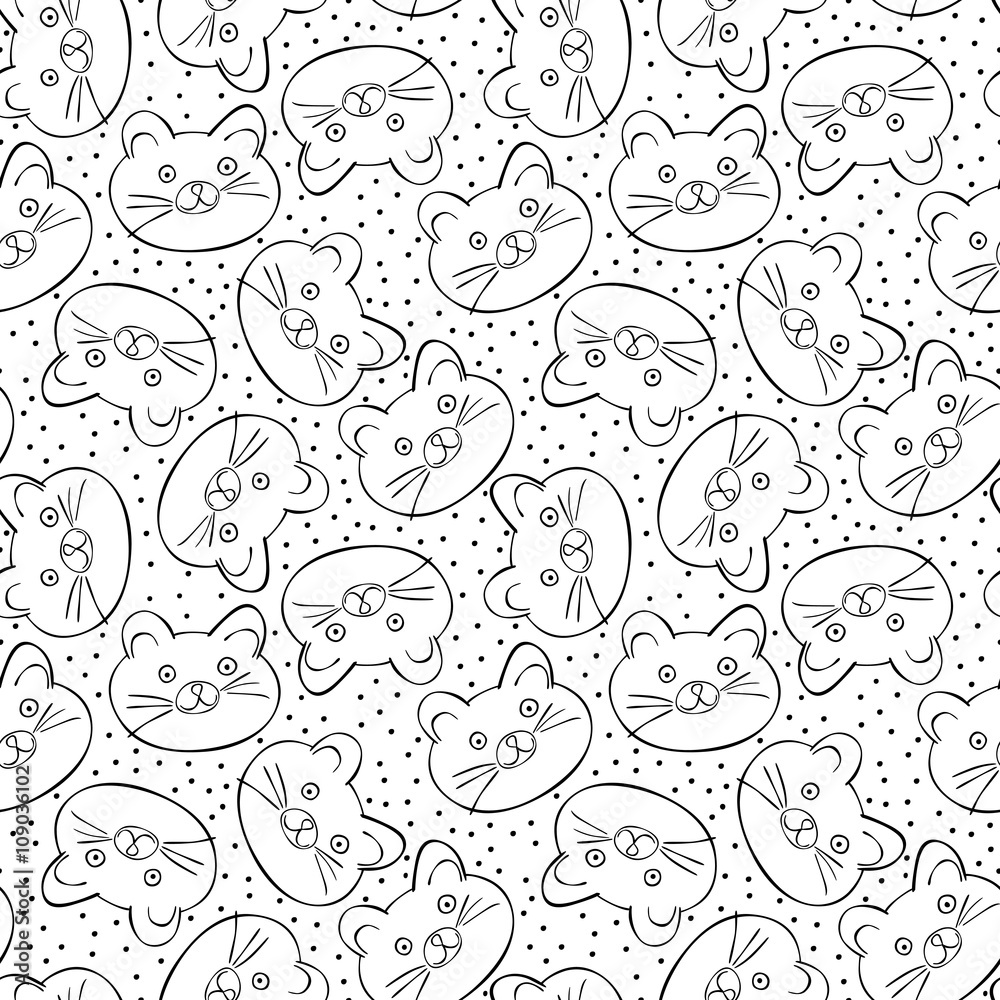 Seamless cats pattern Seamless cats pattern