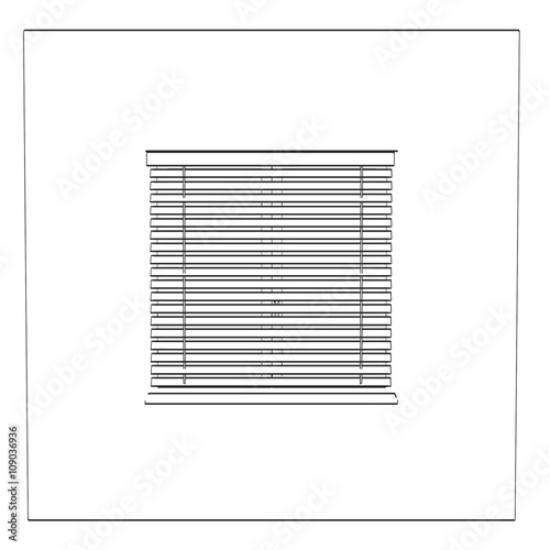 2d cartoon illustration of blind and windows