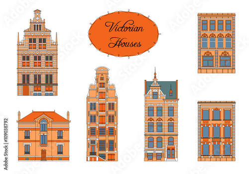 Victorian houses in color