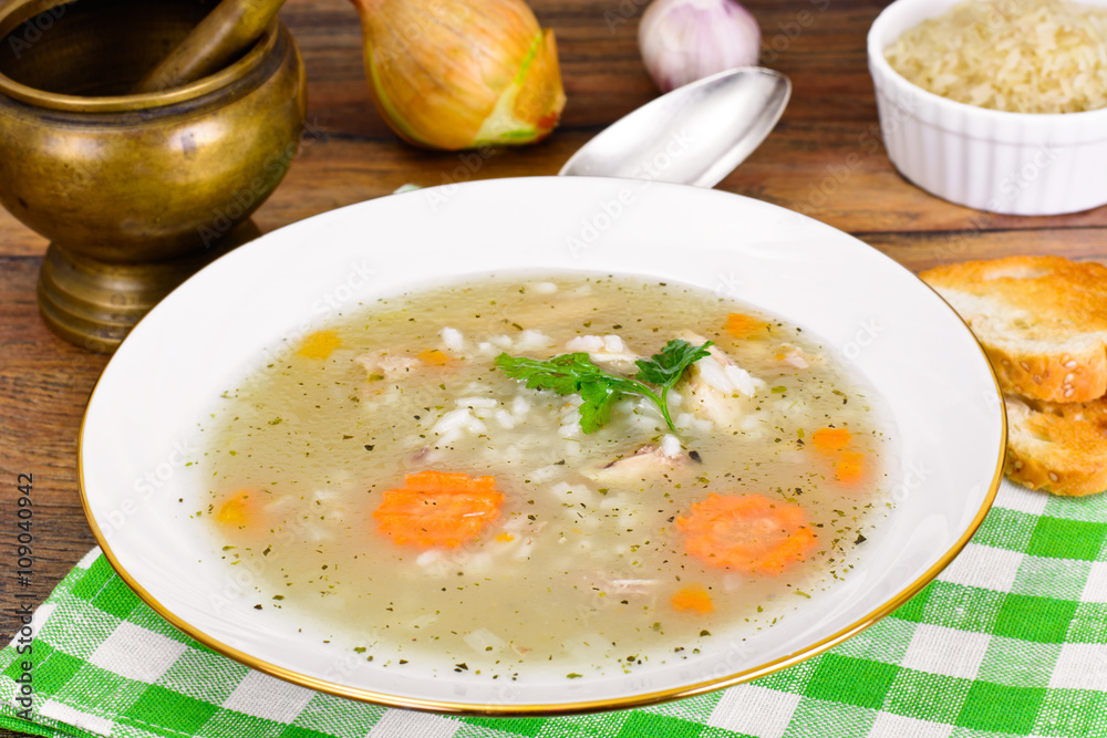 Rice Soup with Chicken