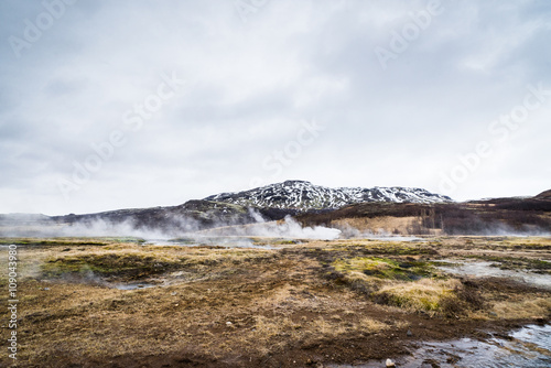 Misty landscape from Iceland