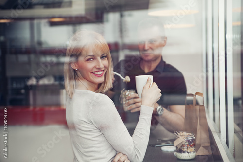 Couple At Gas Station Cafe