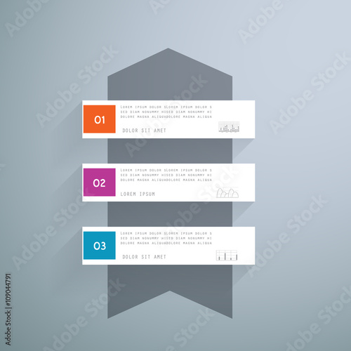 Template for presentation with 3 parts, steps or processes